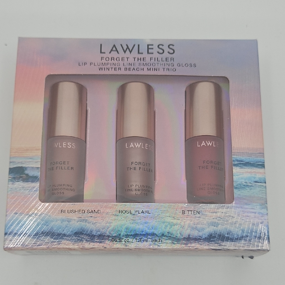 LAWLESS Cream and Pink Lip Balm & Gloss Set